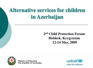 Alternative services for children in Azerbaijan