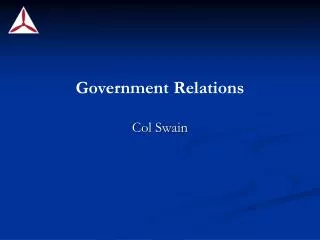 Government Relations Col Swain