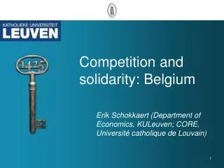 Competition and solidarity: Belgium