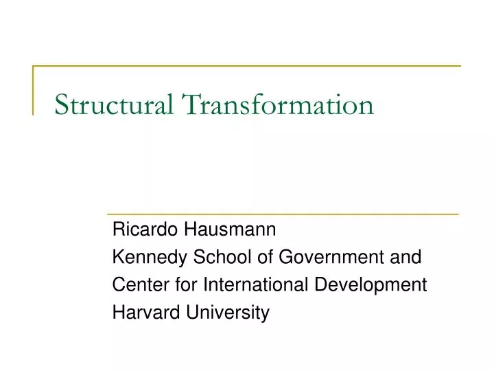 structural transformation