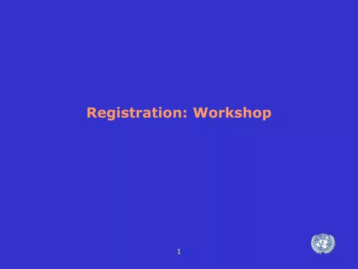 registration workshop