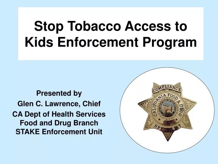 stop tobacco access to kids enforcement program
