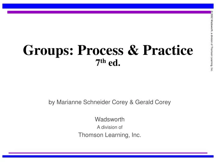 groups process practice 7 th ed