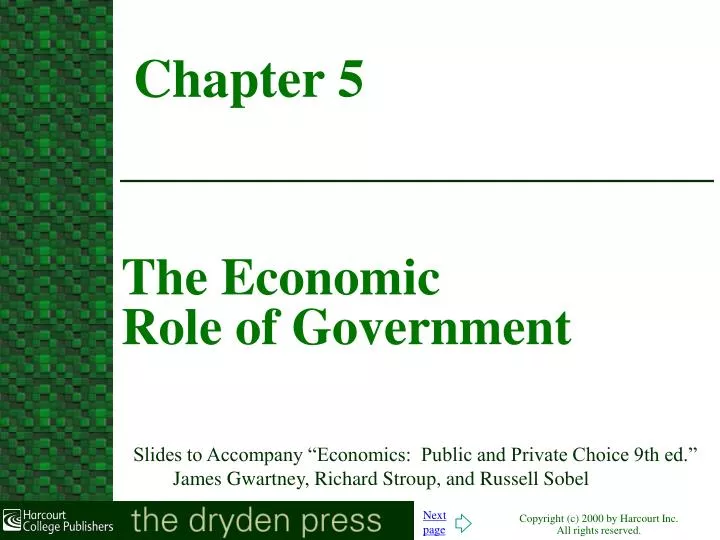 the economic role of government
