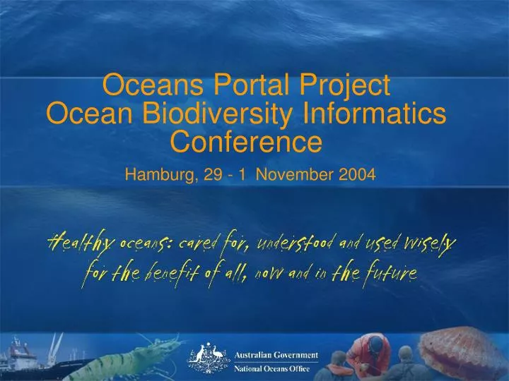 oceans portal workshop 30 th march 2004
