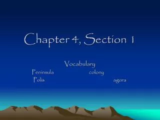 Chapter 4, Section 1