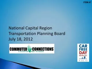 National Capital Region Transportation Planning Board July 18, 2012