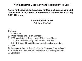 New Economic Geography and Regional Price Level