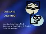Lessons Learned - slide 1