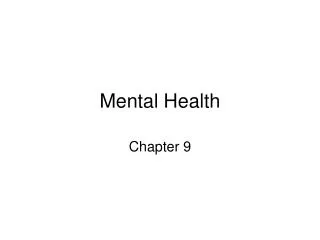 Mental Health