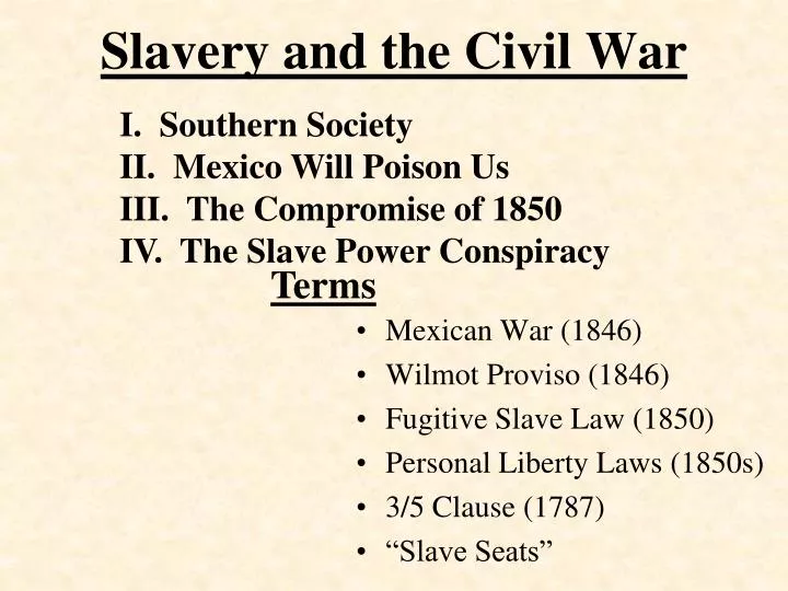 slavery and the civil war