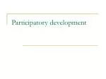 Participatory development - slide 1