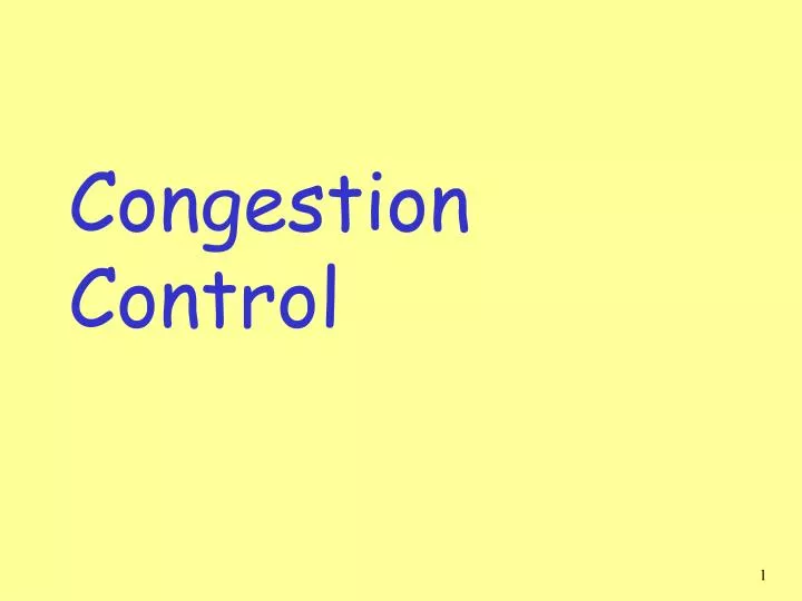 congestion control