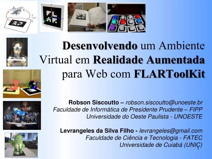 desenvolvendo um ambiente virtual em realidade aumentada para web com flartoolkit