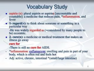 vocabulary study
