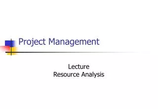 Project Management