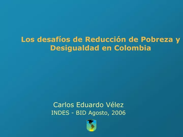 los desaf os de reducci n de pobreza y desigualdad en colombia