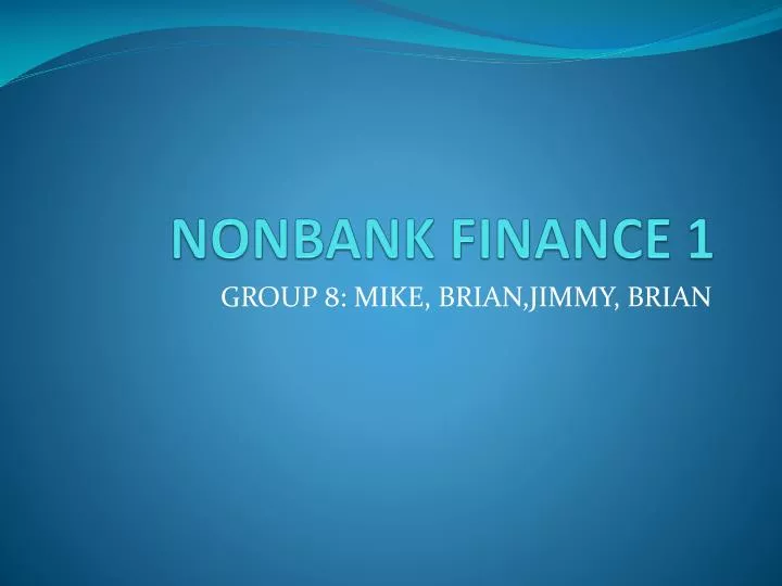 nonbank finance 1