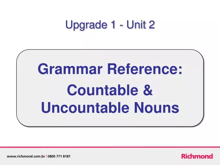 grammar reference countable uncountable nouns