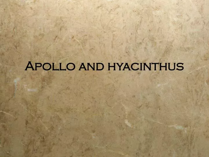 apollo and hyacinthus