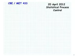 CBE / MET 433