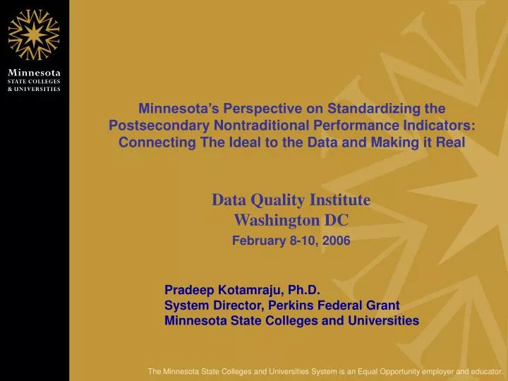 data quality institute washington dc february 8 10 2006