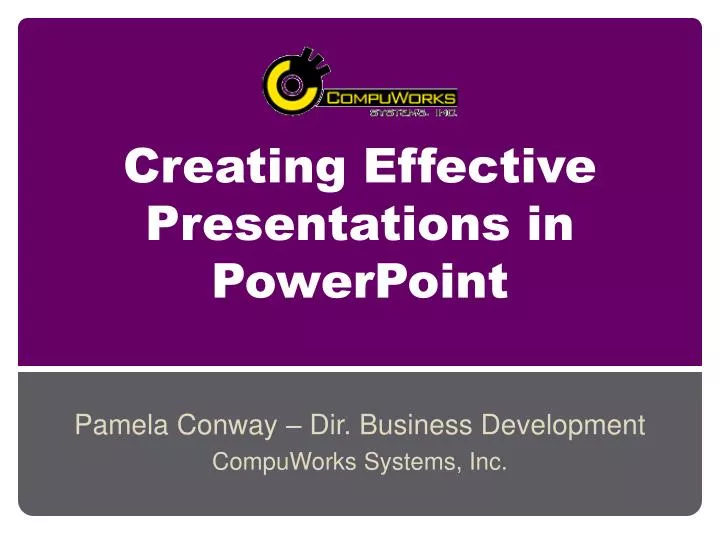 creating effective presentations in powerpoint