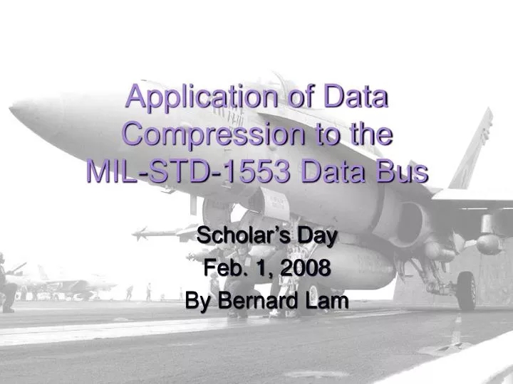 application of data compression to the mil std 1553 data bus