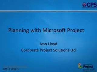 Planning with Microsoft Project