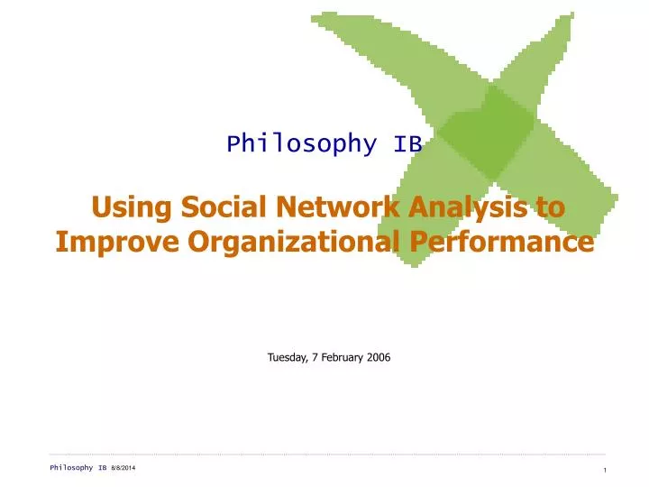 philosophy ib using social network analysis to improve organizational performance