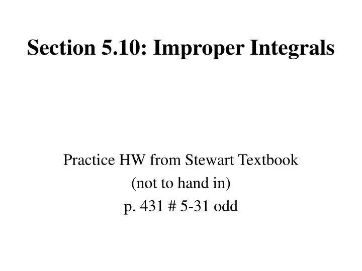 section 5 10 improper integrals