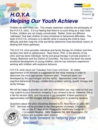 H.O.Y.A. Helping Our Youth Achieve