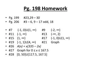 Pg. 198 Homework