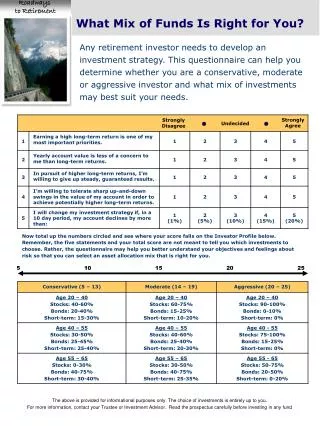 What Mix of Funds Is Right for You?