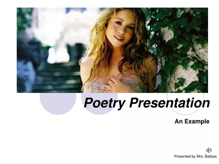 poetry presentation an example