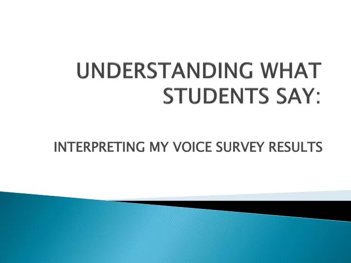 understanding what students say