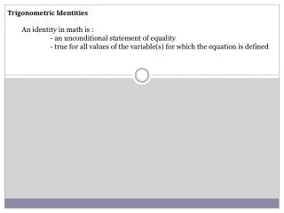 Trigonometric Identities