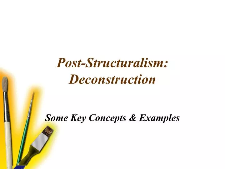 post structuralism deconstruction