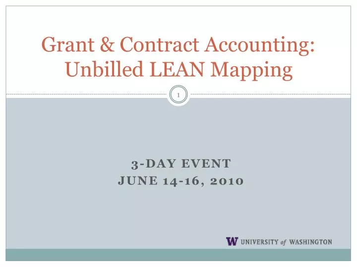 grant contract accounting unbilled lean mapping