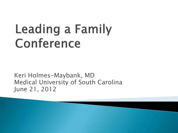 leading a family conference