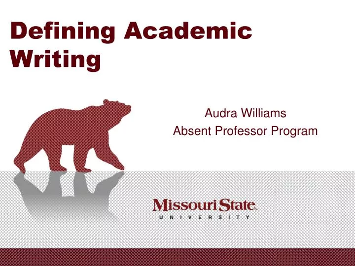 defining academic writing