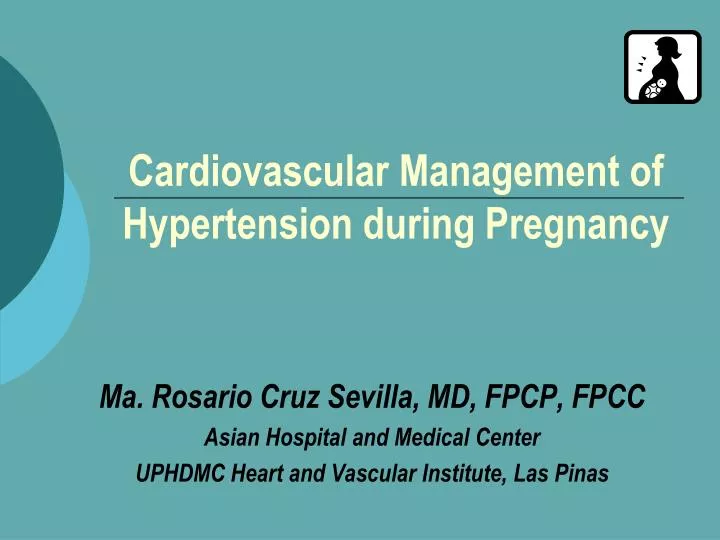 cardiovascular management of hypertension during pregnancy