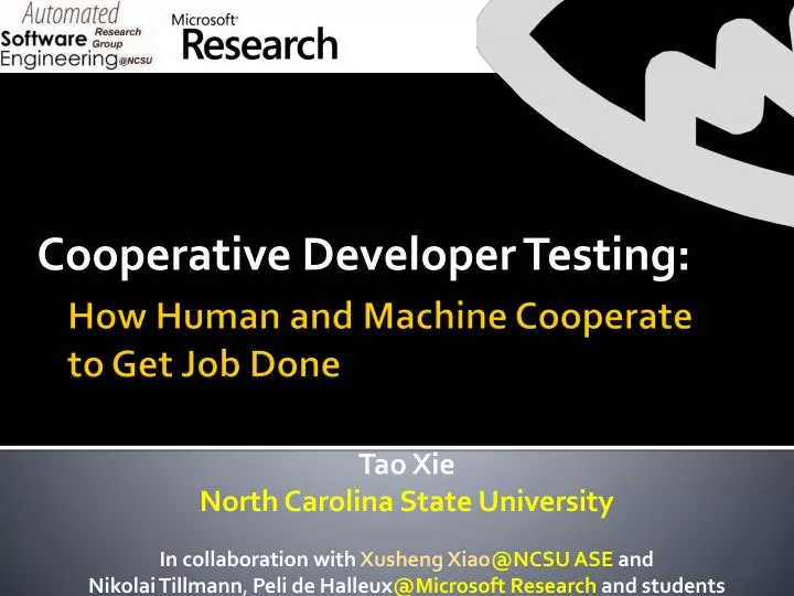 cooperative developer testing