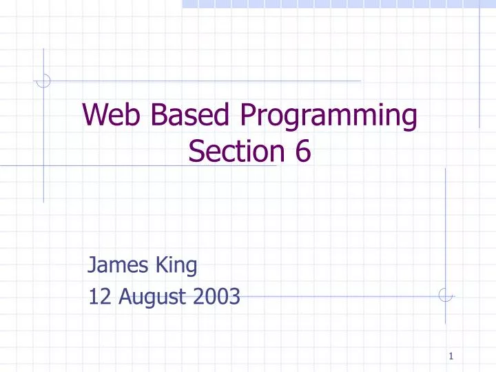 web based programming section 6