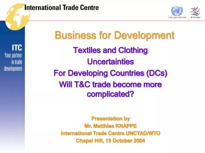 business for development