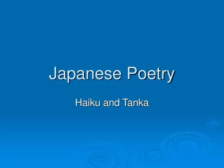 japanese poetry