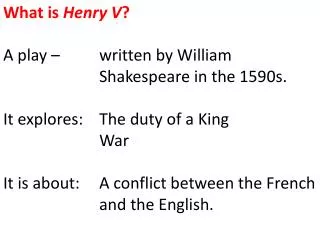 Explain how and why Shakespeare presents the characters ...