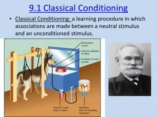 9.1 Classical Conditioning