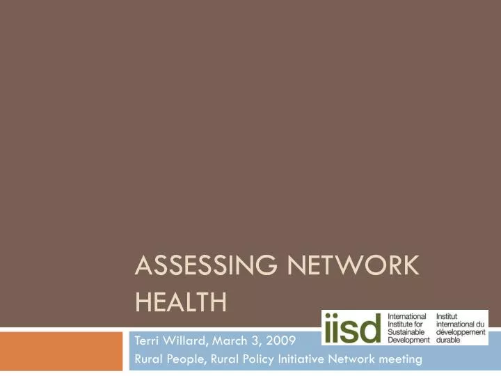 assessing network health