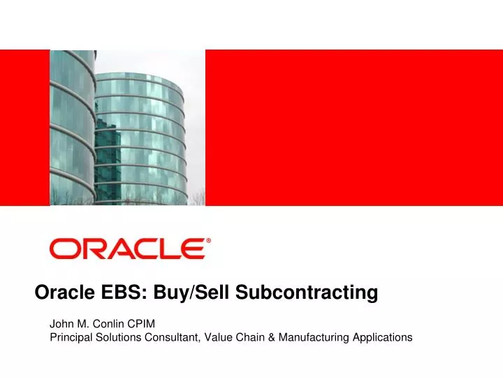 oracle ebs buy sell subcontracting